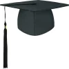 Glad Studentmössa, examensmössa, universitetsexamensmössa med hängande tofsar, för examensceremoni, lämplig för gymnasiet> Huvudbonader