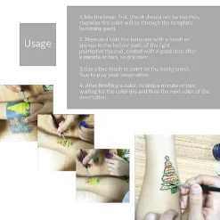 7styles/set Återanvändbar ansiktsmålningsschablon Kroppsmålning Mall Blomma Fjäril Ansiktsdesign> Smink