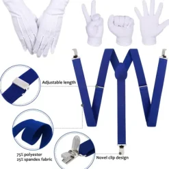 Super Mario Bros Mario och Luigi Hattar Kepsar Mustascher Handskar Knappar Cosplay Kostym><noscript><img width=