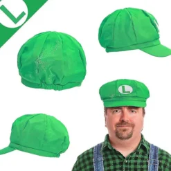 FMYSJ Super Mario Bros Mario Och Luigi Hattar Mustascher Elastiska Upphängare Handskar Knappar Cosplay Kostym (FMY)> Tillbehör