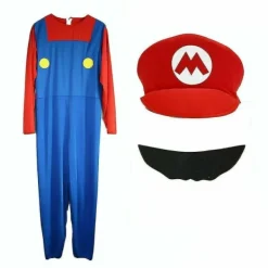 Super Mario Bros. Maskeradkostym för Vuxna Män Cosplay Kostym Röd XL XL> Dräkter