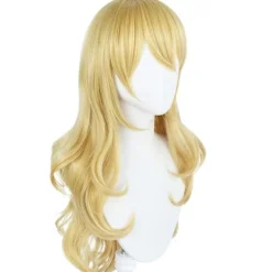 FMYSJ Super Mario Prinsessa Peach Blond Långt Hår Peruk Halloween Party Cosplay Peruk (FMY)> Peruker