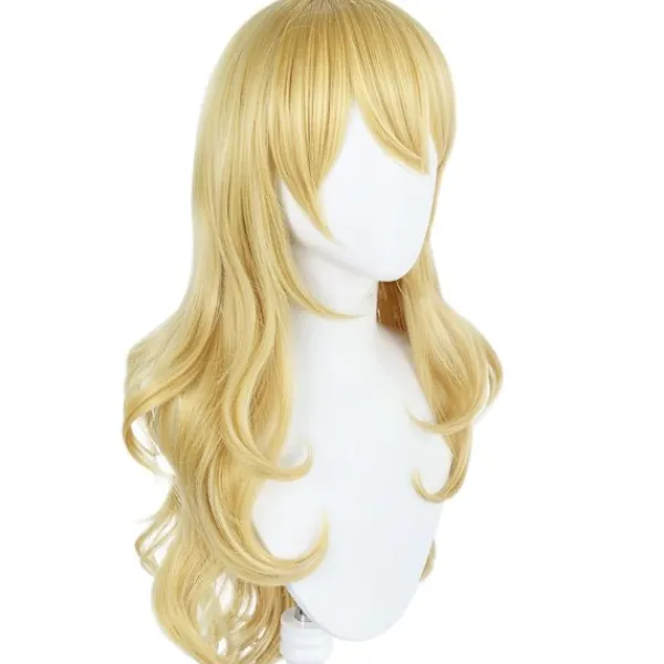 FMYSJ Super Mario Prinsessa Peach Blond Långt Hår Peruk Halloween Party Cosplay Peruk (FMY)> Peruker