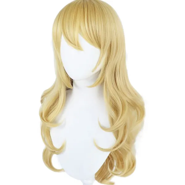 FMYSJ Super Mario Prinsessa Peach Blond Långt Hår Peruk Halloween Party Cosplay Peruk (FMY)> Peruker