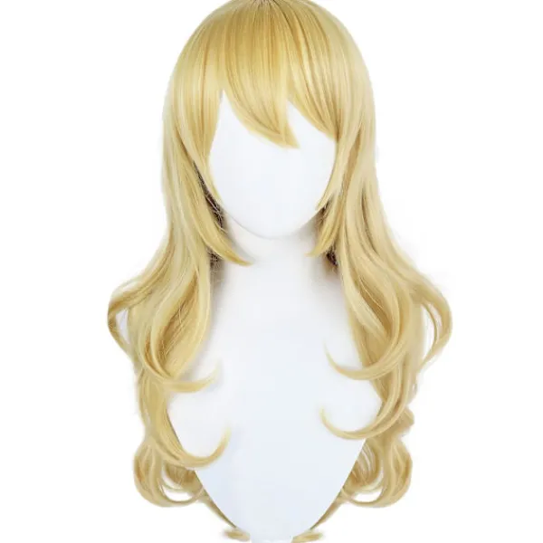 FMYSJ Super Mario Prinsessa Peach Blond Långt Hår Peruk Halloween Party Cosplay Peruk (FMY)> Peruker