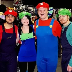 Super Mario-dräkt Luigi-hatt Mario Halloween-dräkt kepsremmar><noscript><img width=