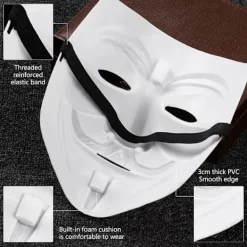 Het rea Supererbjudande till lågt pris! V för Vendetta-mask, Anonymous Guy Fawkes Halloween-mask - Hackermask-Glad><noscript><img width=
