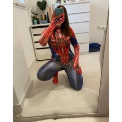 Superhjälte Cosply Kostym För Spindel Kvinnor Hlloween Jul Tight 3D Bodysuit XS 155><noscript><img width=