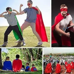 unbranded Superhjältekåpor och masker för vuxna - Halloweenkostymer Vuxenkappa Superhjältefestkåpor><noscript><img width=