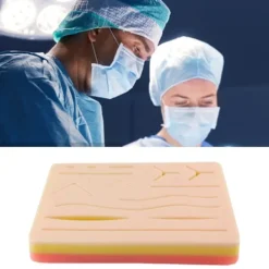 Sutureövningspad Återanvändbar Imitation Hud Silikon Träningspraktik Sår Hud Kit för Student> Smink
