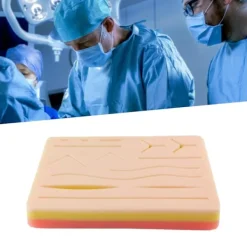 Sutureövningspad Återanvändbar Imitation Hud Silikon Träningspraktik Sår Hud Kit för Student><noscript><img width=