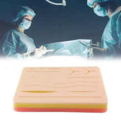 Sutureövningspad Återanvändbar Imitation Hud Silikon Träningspraktik Sår Hud Kit för Student><noscript><img width=