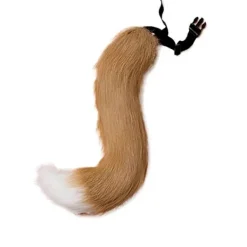 Svans- och öronkit, lång rävsvans cosplay päls varg svanskit, tillverkad f> Tillbehör