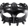 Svart antik grekisk spartan krigare romersk maskeradmask män venetiansk mask bröllop balmask Mardi Gras mask bröllop balmask burlesk balfest> Masker