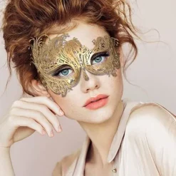 Svart Fenix Venetians Mask, Metall Mask Maskerad Par Mask><noscript><img width=