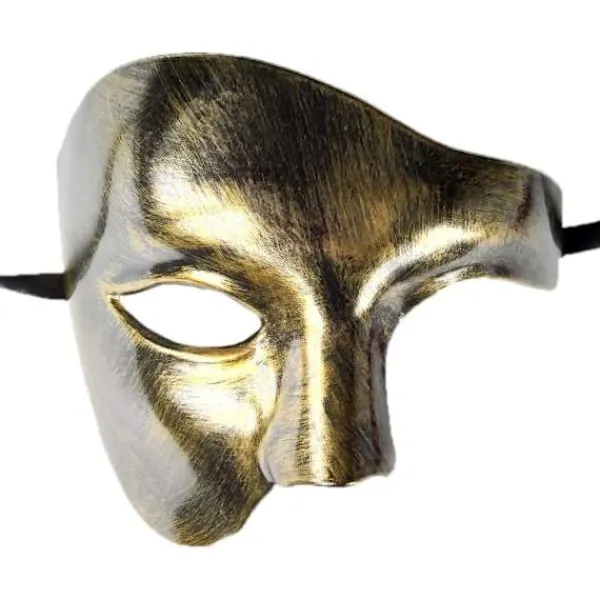 (Svart Guld) Vintage Maskerad Mask Phantom of the Opera Ett Öga> Masker