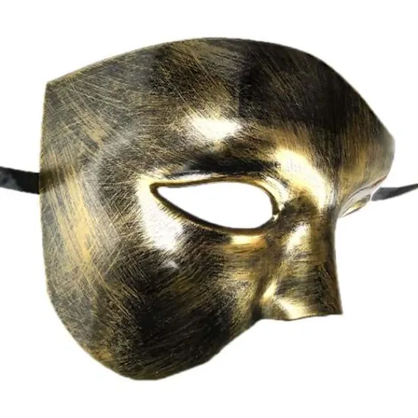 (Svart Guld) Vintage Maskerad Mask Phantom of the Opera Ett Öga> Masker