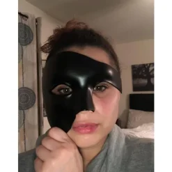 (Svart Guld) Vintage Maskerad Mask Phantom of the Opera Ett Öga><noscript><img width=