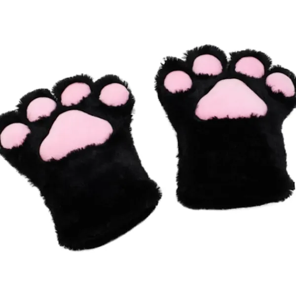 (Svart) Katt Cosplay Set Plysch Klorhandskar Svans Halsband Tassar Söt Annons> Tillbehör