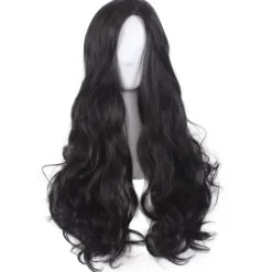 Svart peruk set för lockigt hår, festivalfest kan använda peruk set, bla><noscript><img width=