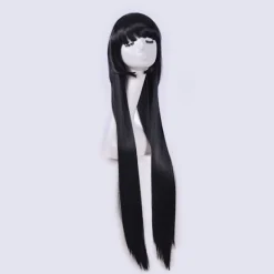 Svart peruk, svart peruk, lång svart peruk, svart peruk, svart peruk> Peruker