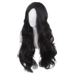 Svart perukset för lockigt hår, festivalfest kan använda perukset, bl> Peruker