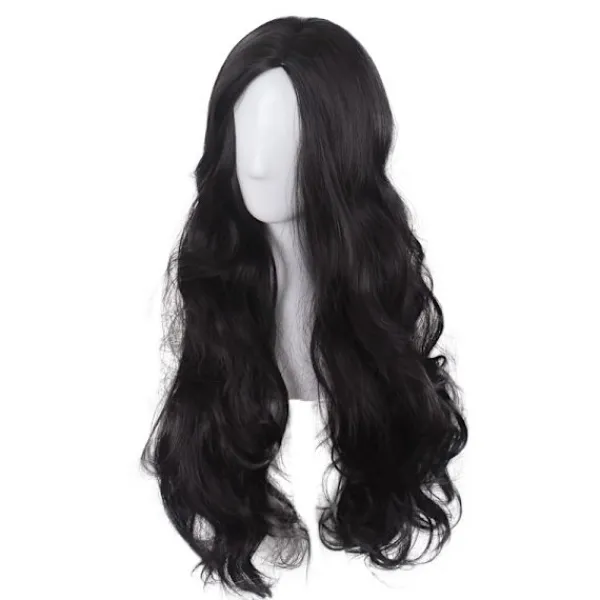 Svart perukset för lockigt hår, festivalfest kan använda perukset, bl> Peruker