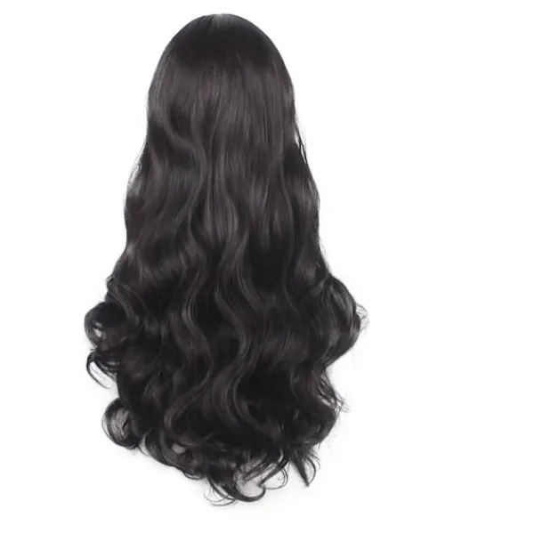 Svart perukset för lockigt hår, festivalfest kan använda perukset, bl> Peruker