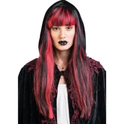 Sweden Quickstyle Röd Lång Peruk Vampyria Maskerad one size> Peruker