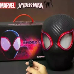 SWMarvel Mascara Miles Spiderman Huvudbonad Cosplay Rörliga Ögon Elektronisk Mask Spindelmannen 1:1 Fjärrkontroll Leksaker För Vuxna Present Ryggsäck | Fyndiq><noscript><img width=