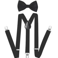 1920-talets Herr Gatsby Gangster Tillbehör Set Panamahatt Hängslen Fluga><noscript><img width=