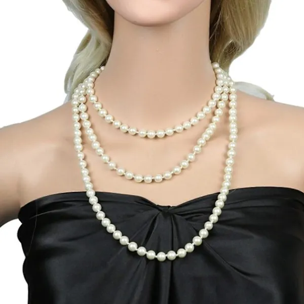 1920-tals Flapper Accessoarer Gatsby Kostym Accessoar Set 20-tals Flapper Pannband Pärlhalsband Örhängen Handskar för Kvinnor> Tillbehör