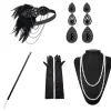 1920-tals Flapper-kostym: Pannband, Halsband, Handske, Armband, Gatsby-stil, Onesize> Tillbehör