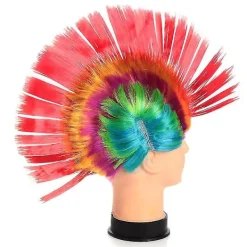 80-tals Street Punk Peruk, Mohawk, Flerfärgad><noscript><img width=
