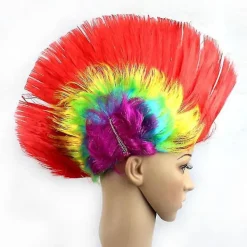 80-tals Street Punk Peruk, Mohawk, Flerfärgad><noscript><img width=