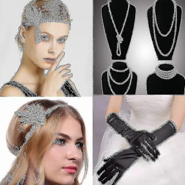 1920-tals Tillbehör Kostym Damset> Tillbehör