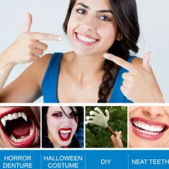 Tandfyllningssats Tillfälliga Tandlim för Trasiga Tänder, Att Forma Hålen I Tanden, Halloween Smink Tandmodifiering> Smink