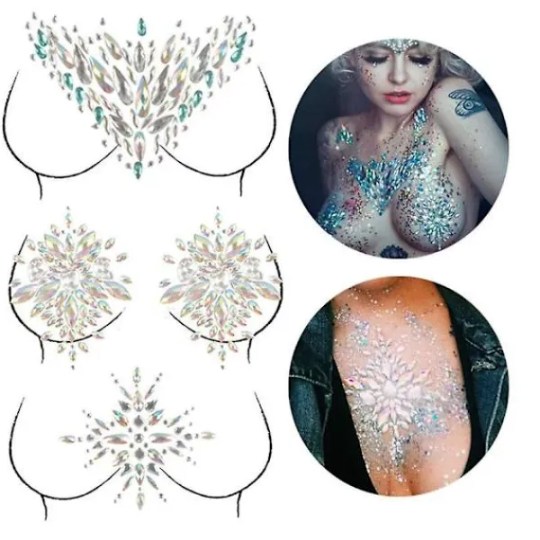 Tatuering klistermärke set Halloween Luminous Facial Gem Tattoo klistermärke, Cosplay> Smink