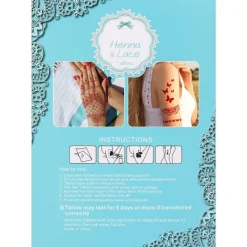 ORIGINAL OUTLET Tatueringsklistermärken Röda Temporary Tattoo Stickers Kvinnor Flickor Kroppsdekoration> Smink