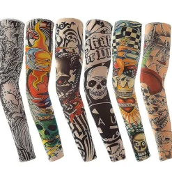 Tatueringsärmar, 6-pack tatueringsstrumpor för armar, tatueringsstrumpor för armar, tatueringsstrumpor för armar, tatueringsstrumpor för män till karneval | Fyndiq> Smink