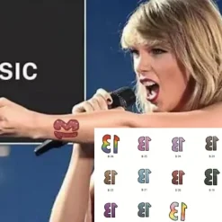 Taylor//13 Hands/13/Tillfälliga tatueringar, Swifties-gåvor, festtillbehör><noscript><img width=