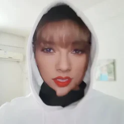 ATELA Taylor Swift Cosplay Mask med D-utskrift，Människoansikte Cosplay Halloween Parodi Party Crossdressing Huvudduk><noscript><img width=