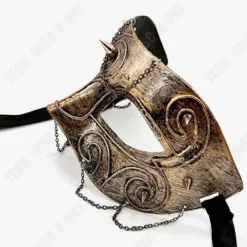 TECH DISCOUNT TD® Carnival Halvmask Retro romersk prins Grekisk antik jazzpunkkedja antik dansfest för män och kvinnor><noscript><img width=