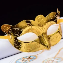 tectake Venetianska mask, enfärgad ögonmask för maskerad, 1> Masker