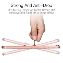 Telefonringhållare, Ultratunn 360° Roterande Fingergrepp Ringhållare Kompatibel med Magnetisk Bilhållare för iPhone Samsung Galaxy (Roséguld)-FA-><noscript><img width=