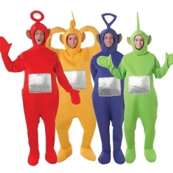 Teletubbies Vuxen Onesie med Huvudstycke Söt Plysch Jumpsuit Party Cosplay Outfit 180cm> Dräkter