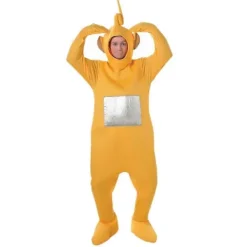 Teletubbies Vuxen Onesie med Huvudstycke Söt Plysch Jumpsuit Party Cosplay Outfit 180cm><noscript><img width=
