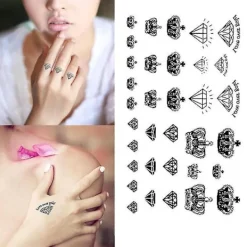 Temporary Tattoo Sticker For Men Women Waterproof Removable Body Art Stickers><noscript><img width=