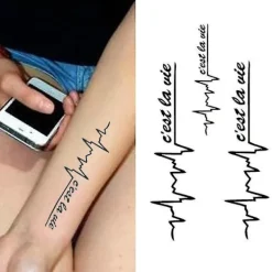 Temporary Tattoo Sticker For Men Women Waterproof Removable Body Art Stickers> Smink