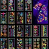 Temporär Tatuering 20 Ark Fluorescerande Tatuering Reaktion på Svart Ljus UV Neon, Temporär Tatuering för Kvinnor, Män, Flickor, Tonåringar, Barn> Smink